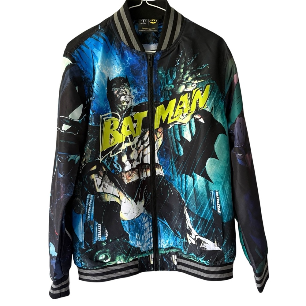 DC Comics Batman Lightweight Bomber Jacket Sz Small